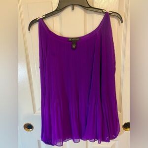 INC Dressy Purple Cold Shoulder Blouse